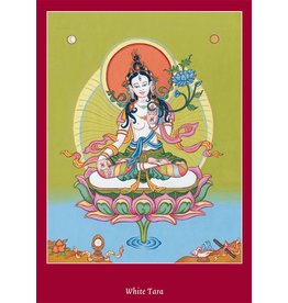 Tibetan Buddhist Art postkaart Witte Tara