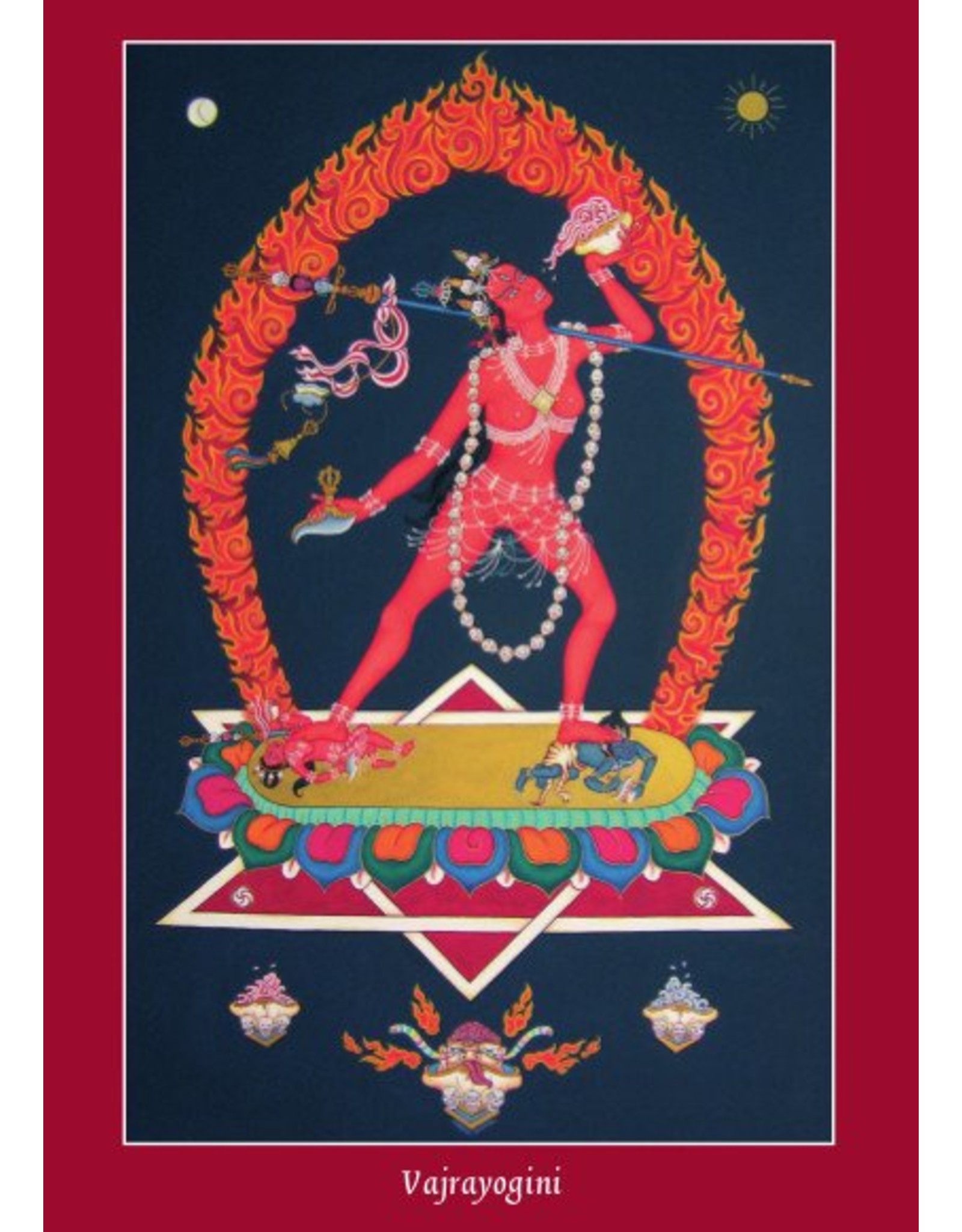 Tibetan Buddhist Art postkaart Vajrayogini