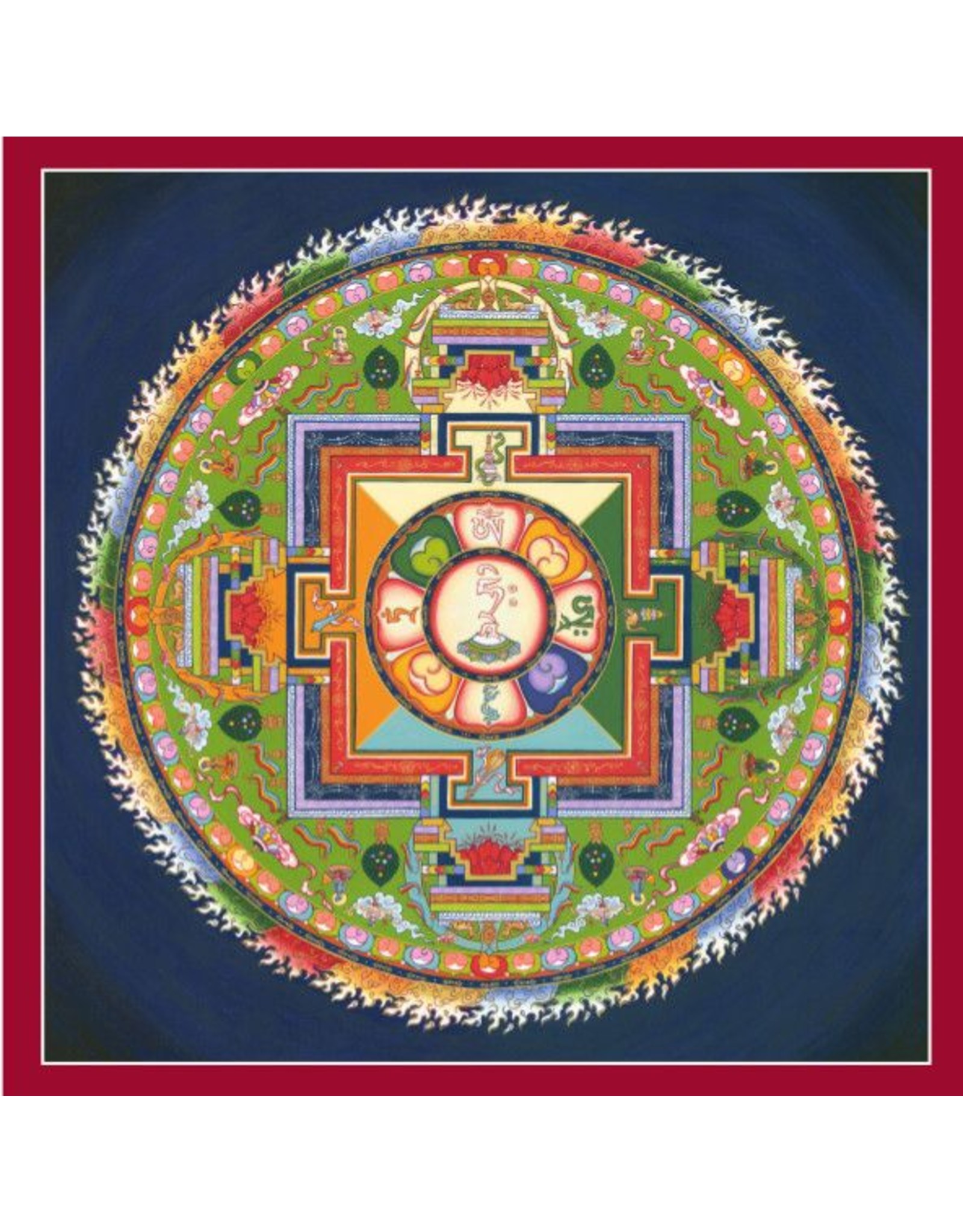 Tibetan Buddhist Art postcard Mandala of Avalokiteshvara square