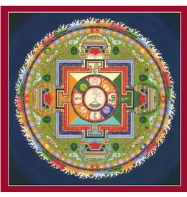 Tibetan Buddhist Art postkaart Mandala Avalokiteshvara vierkant