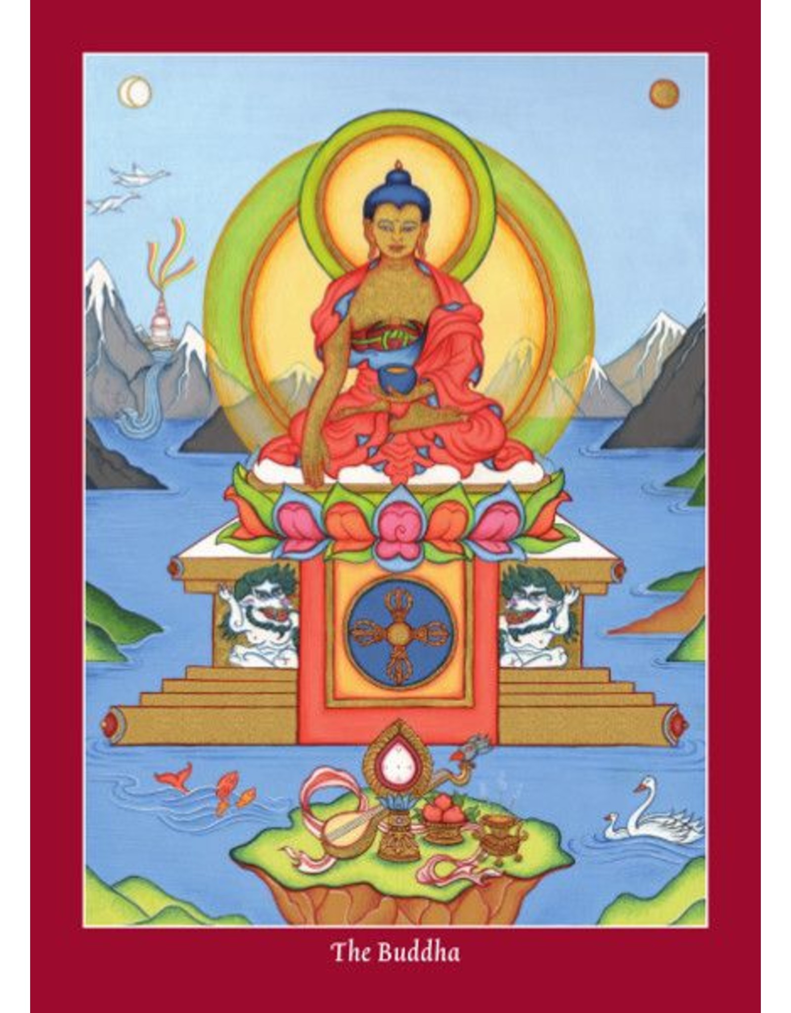 Tibetan Buddhist Art postkaart Thangka cadeauset groot