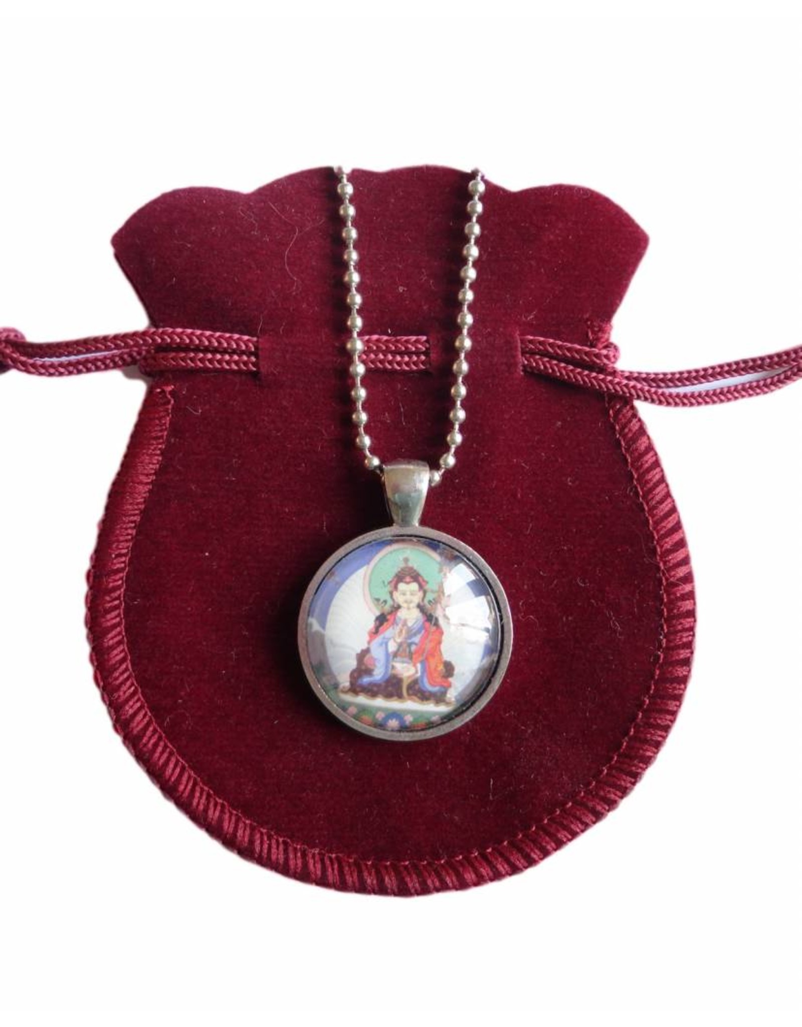 Tibetan Buddhist Art ketting Padmasambhava zilver