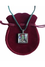 Tibetan Buddhist Art necklace Green Tara square