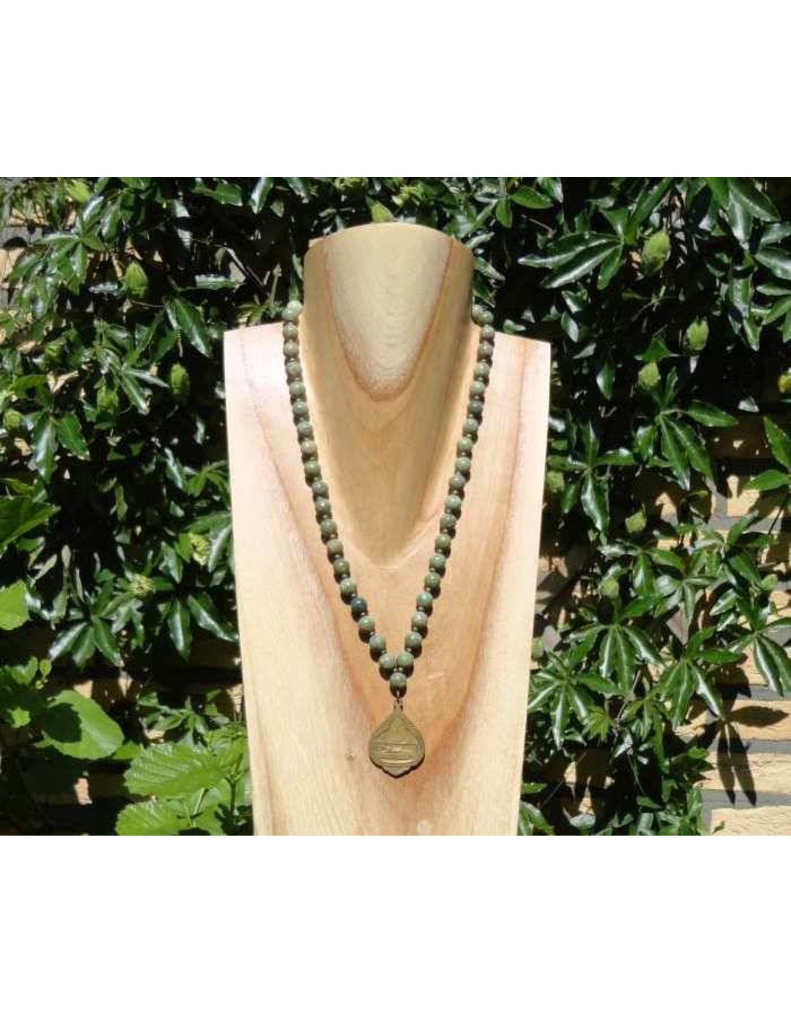 JewelryByM necklace bamboo stone & reclining Buddha