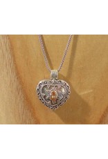 Keepsake locket heart citrine