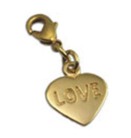 Shanti charm heart recycled brass