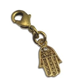 Shanti charm Hamsa recycled brass