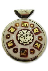 Dakini Tibetan pendant Ohm white