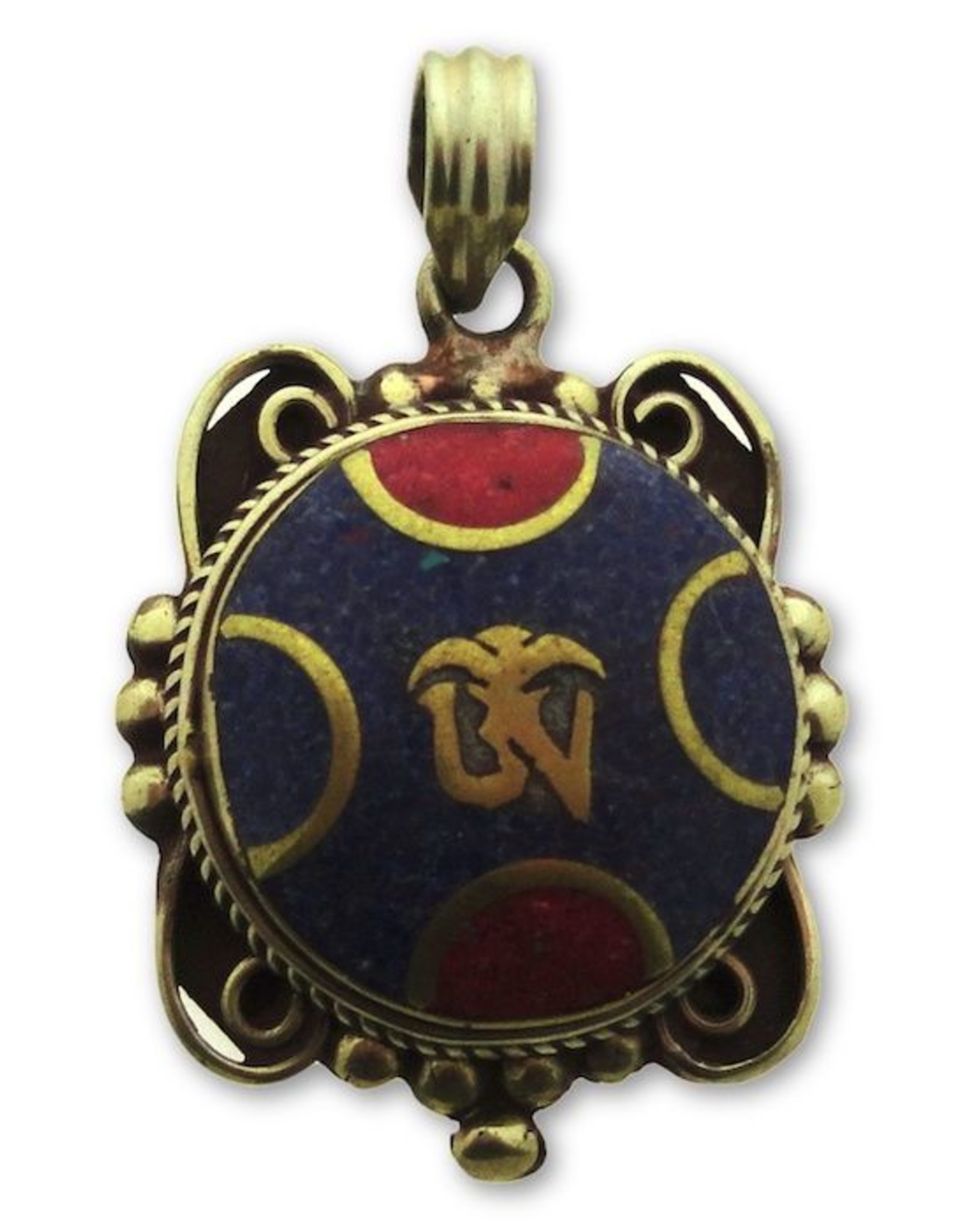 Dakini Tibetan pendant Ohm filigrain