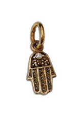 Shanti hanger Hamsa zirkonia gerecycled messing