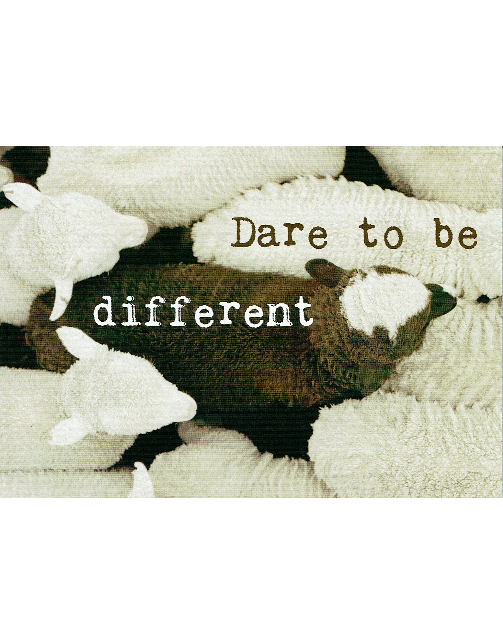 ZintenZ postkaart Dare to be different - Things that make you feel good