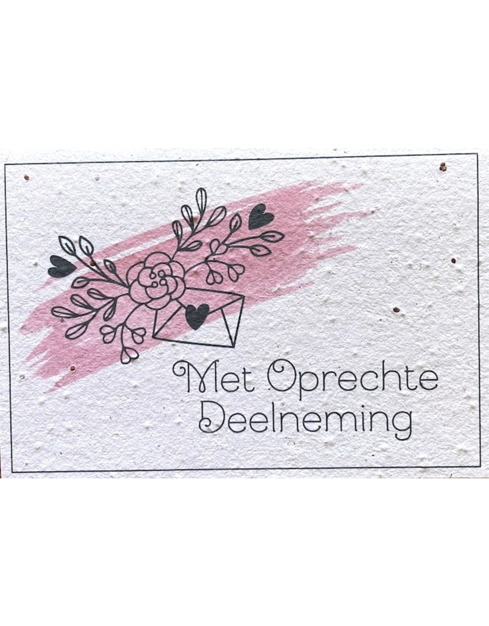 Wenskaart Met oprechte deelneming