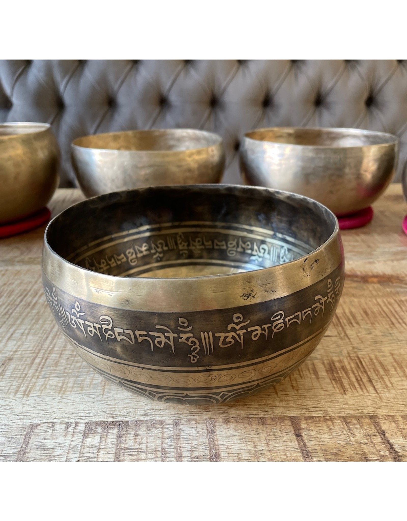 Dakini singing bowl with the Tibetan Om & Eyes of Buddha