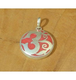 Dakini Tibetan pendant Ohm red