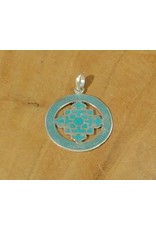 Dakini Tibetan pendant mandala turquoise