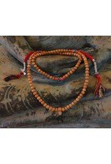 Mala with light rosewood, Ohm beads and counters