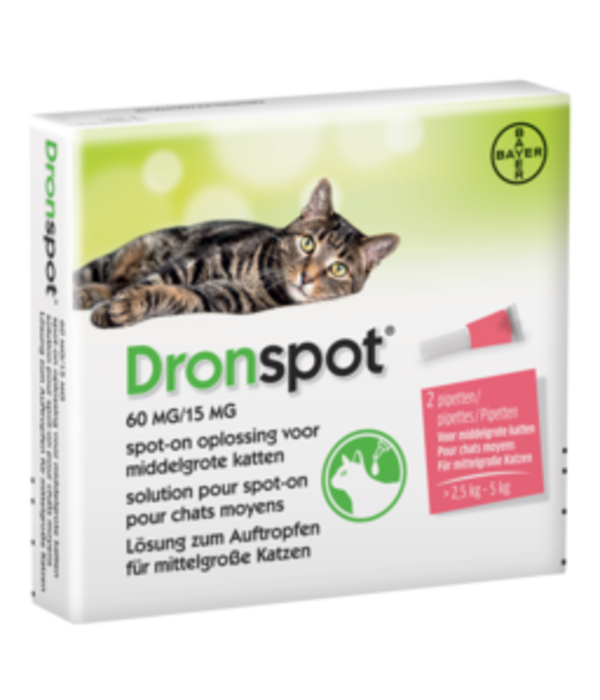Dronspot Cat Katzenfreundliche SpotOn Wormer für Katzen Waduku