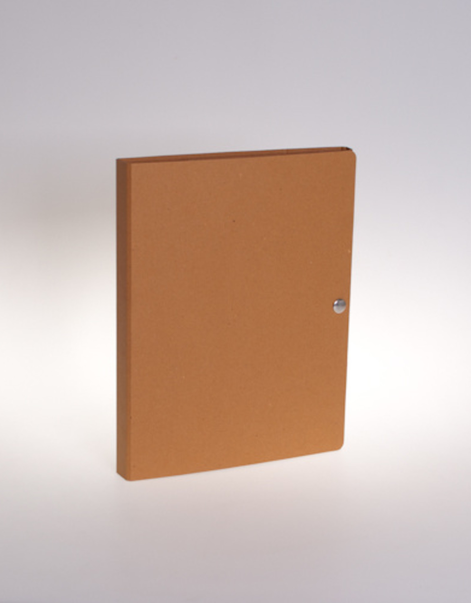 Ringbinder A4 with pressbutton, recycleboard brown