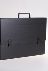 Koffer met 2 sloten en greep (zwart)