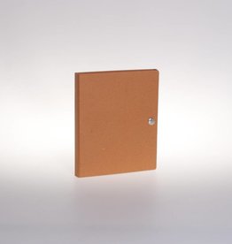 Ringbinder A5 with pressbutton, recycleboard brown