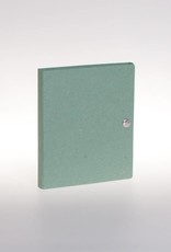 Ringbinder A5 pressbutton, recycleboard green