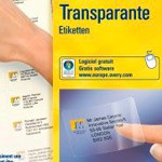 Transparante adresetiketten