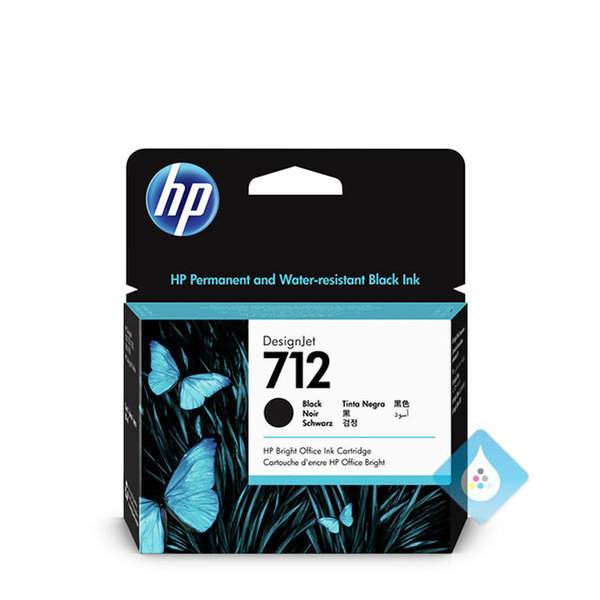 HP 712 black 80 ml ink cartridge (3ED71A)