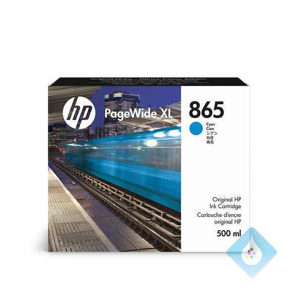 HP PageWide XL 865 inktcartridge cyan 500ml (3ED85A)