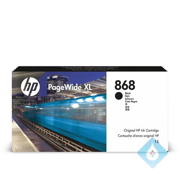 HP PageWide XL 868 inktcartridge black 1 ltr (F9K42A)