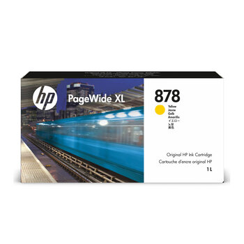 HP PageWide XL 878 inktcartridge yellow 1 ltr (312Z4A)