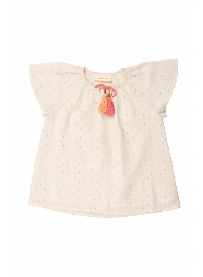 Top Mirla Voile Neon Dots