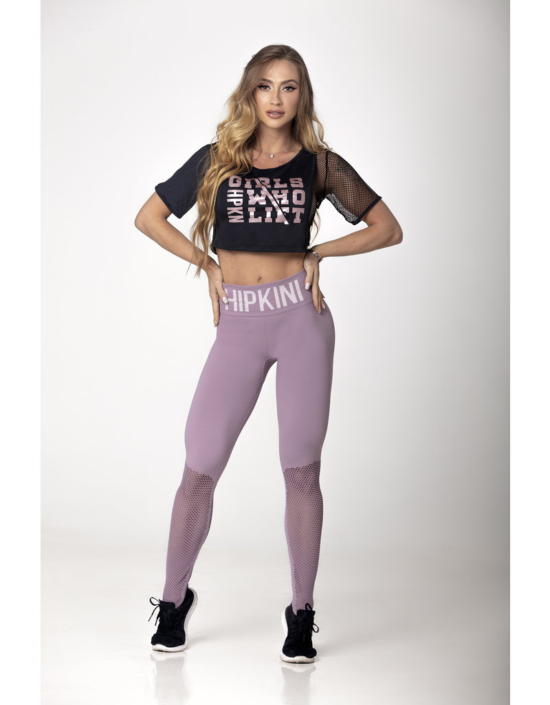 Legging Gym Girl Lílas com Elástico - Hipkini