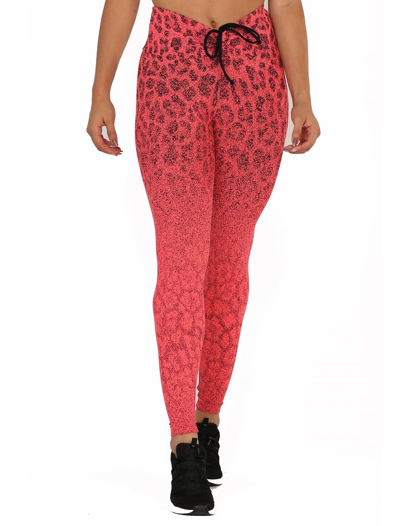 BOM FIT BRASIL Leggings Coral Leopard