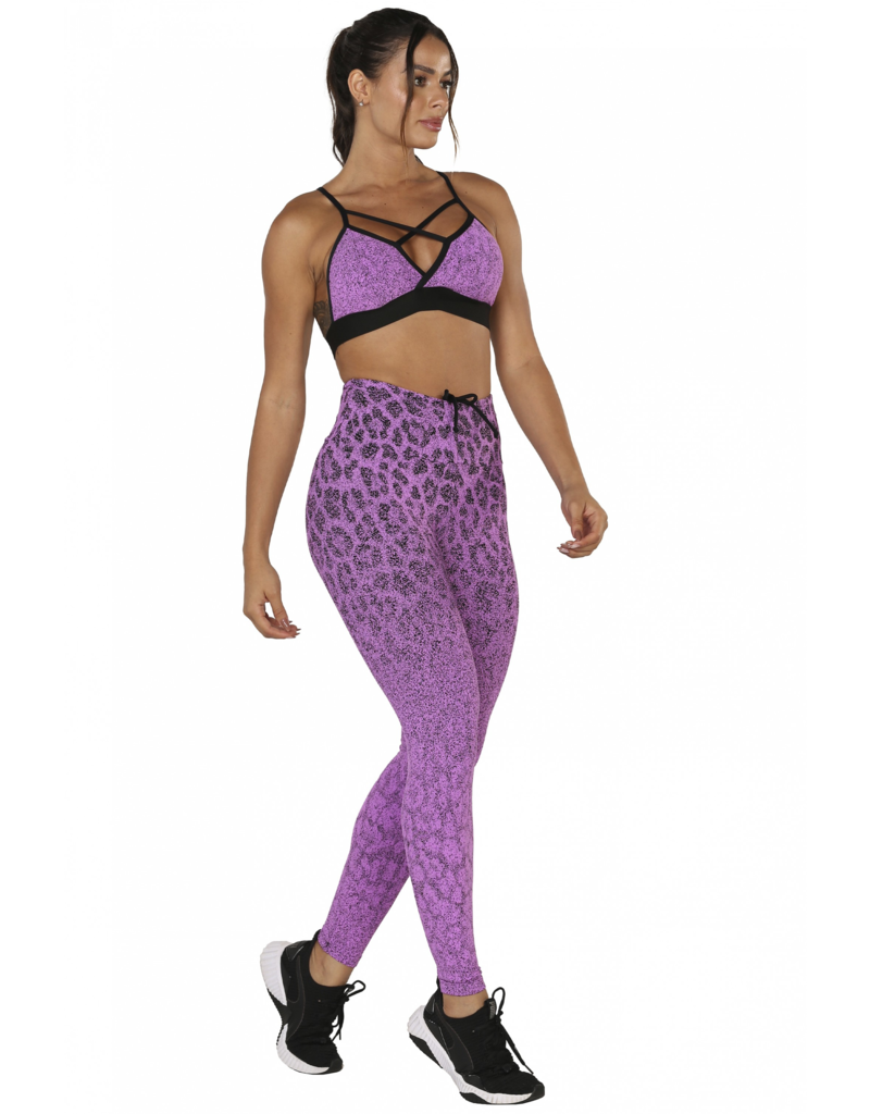 BOM FIT BRASIL Leggings Leopard Lila