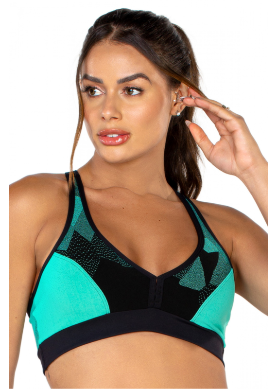 BOM FIT BRASIL Sports Bra Turquoise Beach