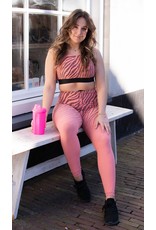 BOM FIT BRASIL Leggings Zebra Salmon Pink