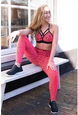 BOM FIT BRASIL Sports Bra Coral Leopard (with cups)