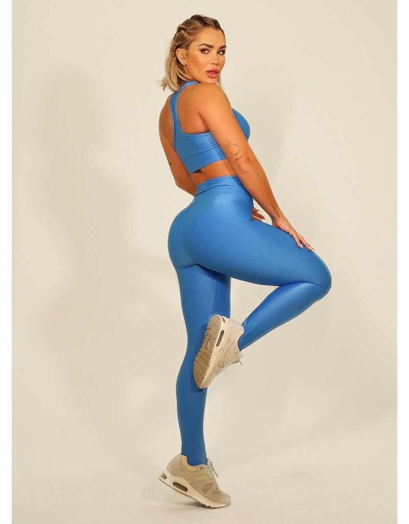 SUPERHOT Leggings Metallic Blue