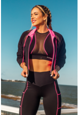 SUPERHOT Jacket short - Black/Pink