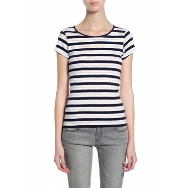 Mango Gestreept T-shirt met logo