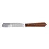 Xanitalia RVS harsspatel met rond uiteinde en houten handvat 21cm