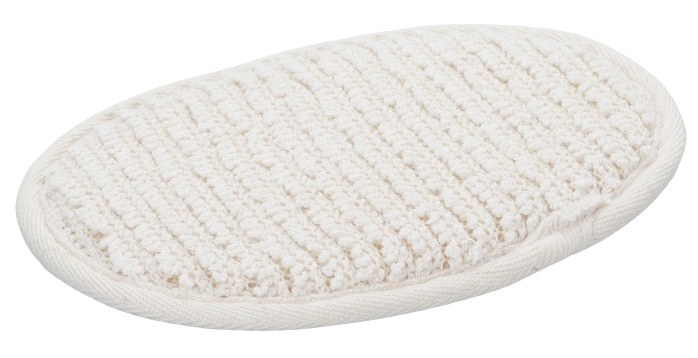 Xanitalia Ovale katoenen scrub spons 16x12 cm, foto 2 van 2