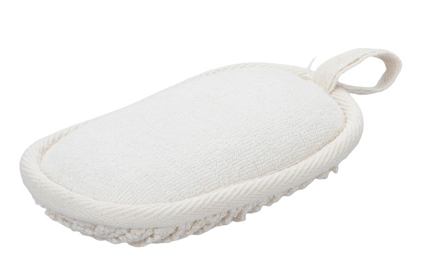 Xanitalia Massage / scrub spons van katoen , 13X8cm, foto 2 van 2