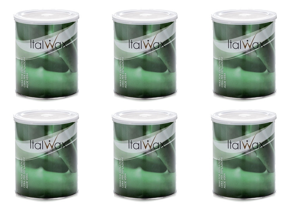 ItalWax Aloë Vera Warm Wax 800 ml Box 6 blikken