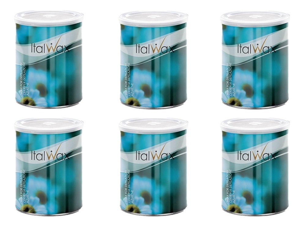 ItalWax Azuleen Warm Wax 800 ml Box 6 blikken
