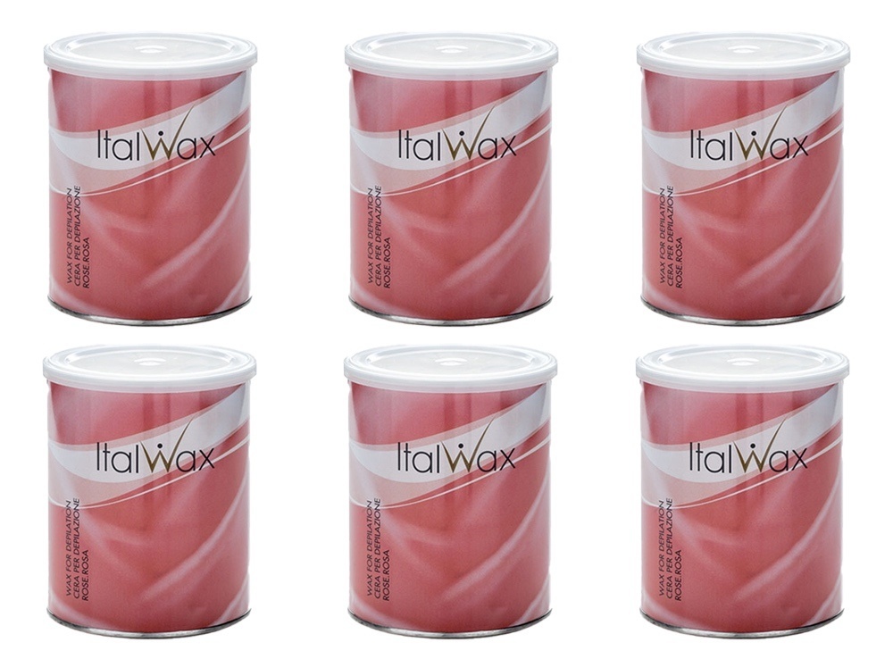 ItalWax Rose Warm Wax 800 ml Box 6 blikken