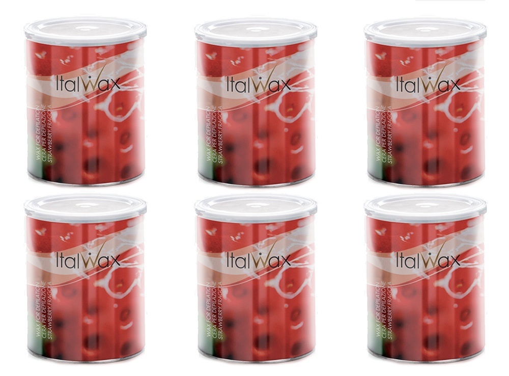 ItalWax Strawberry Warm Wax Box 6 blikken