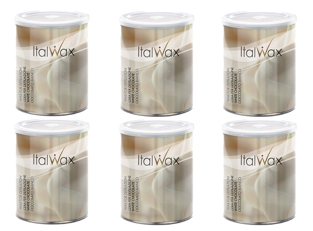 ItalWax White Chocolate Warm Wax 800 ml Box 6 blikken