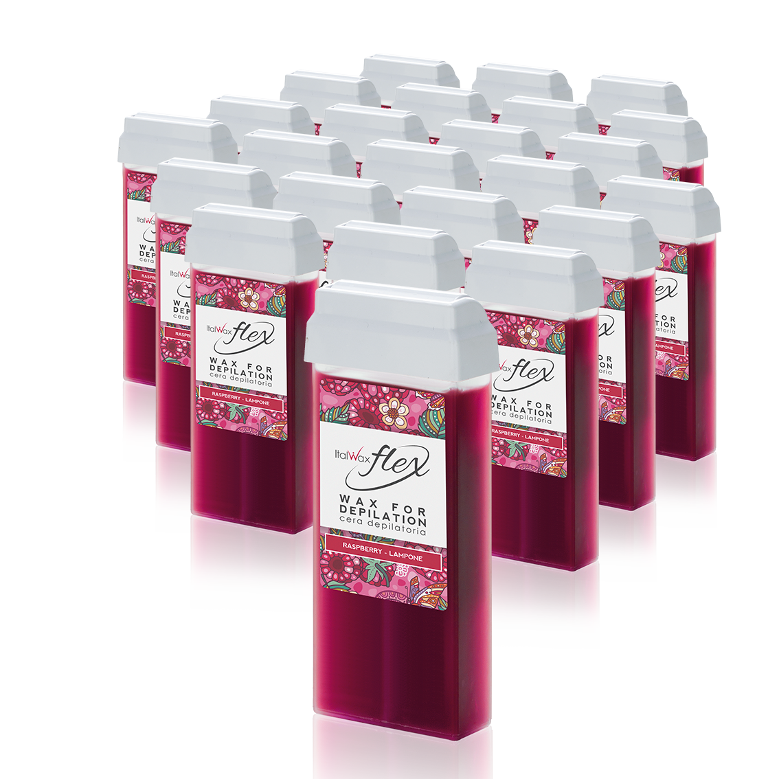 ItalWax Flex - Waxpatroon Raspberry - box 24 stuks