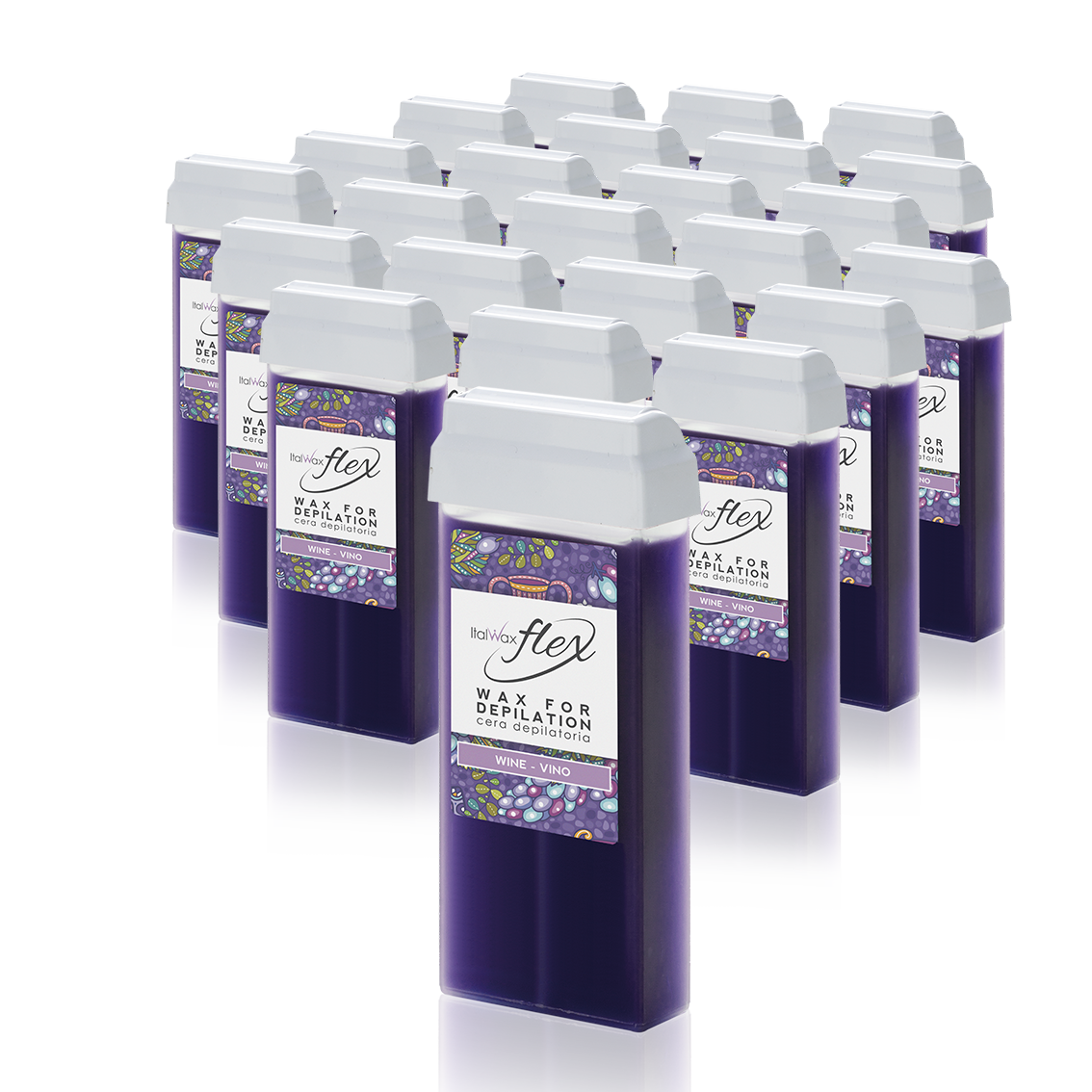 ItalWax Flex - Waxpatroon Wine - Box 24 stuks